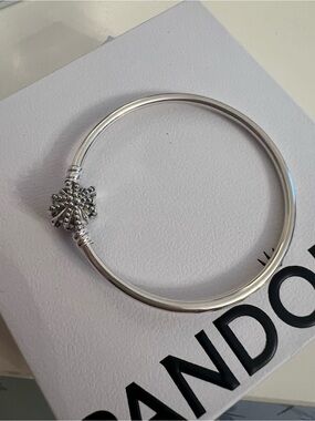 Pandora Bangle Bracelet 6.7 size NEW Authentic comes with gift box. Silver